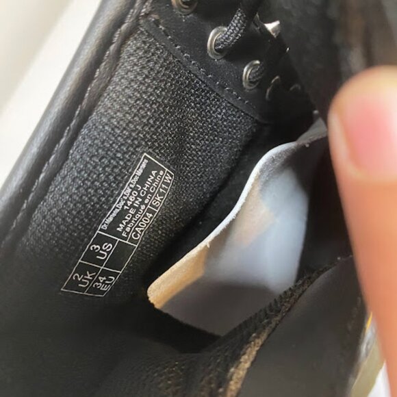 Dr. Martens 1460 J White Leather Lace Up Boots Size US 3 - Picture 7 of 13